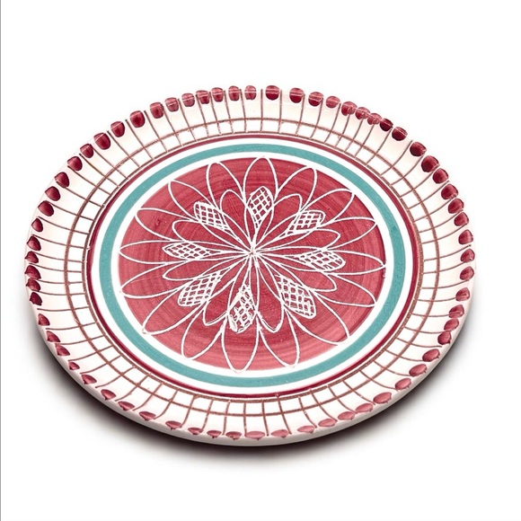 Vintage Elle Keramikk Plate, 7.75" Hand-Painted Floral, Norway, Signed, 1960’s - Picture 3 of 9